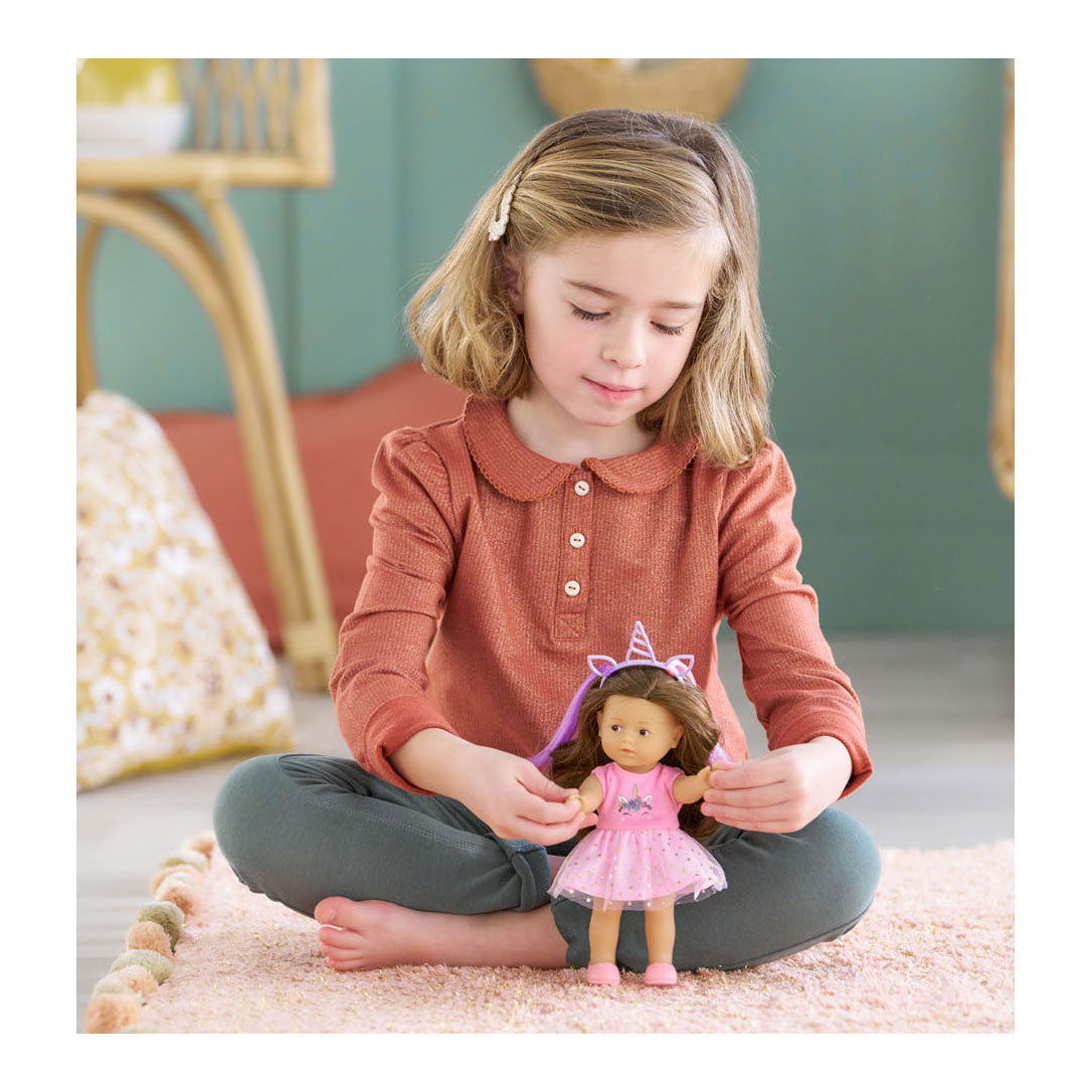 Corolle Puppe Einhorn Romy 20 cm – Mini-Corolline-Spielset mit Zubehör.