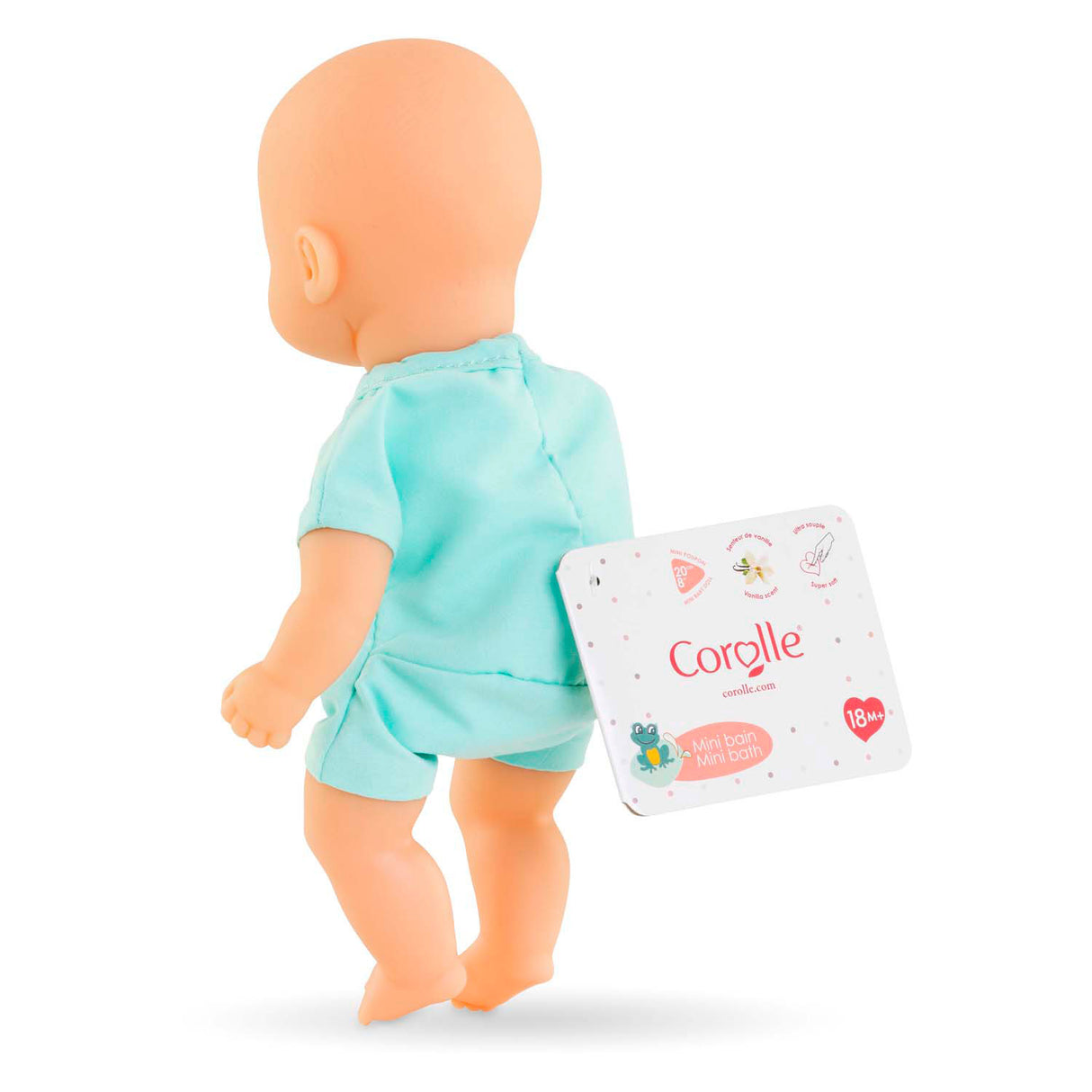 Corolle Mini-Badebabypuppe – blau, 20 cm