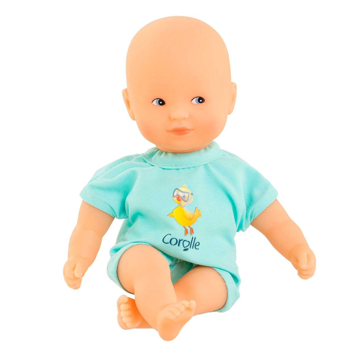 Corolle Mini-Badebabypuppe – blau, 20 cm