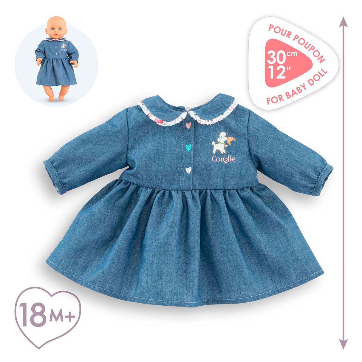 Corolle-Kleid für Babypuppe, 30 cm