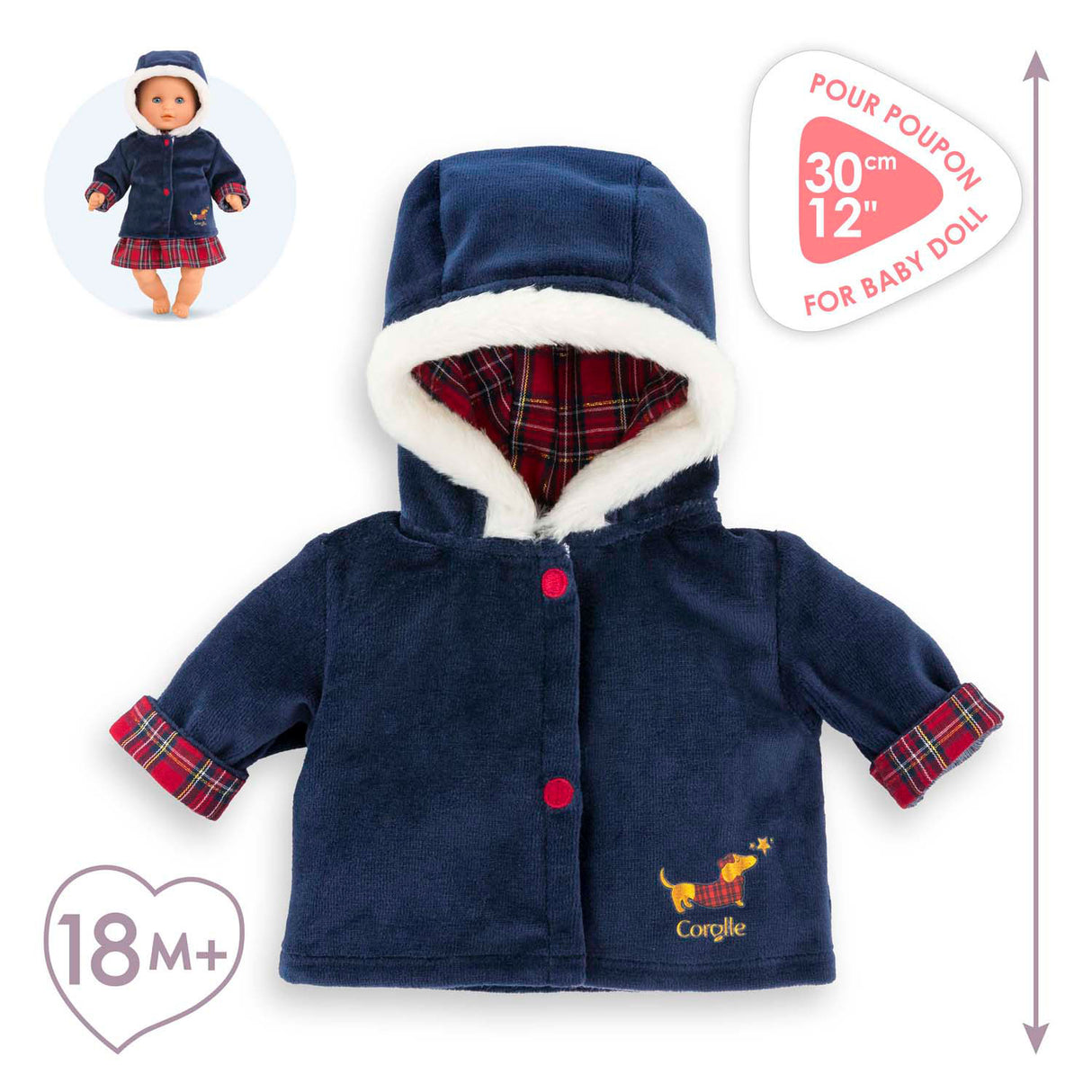 Corolle Urlaubsmantel für Babypuppe, 30 cm