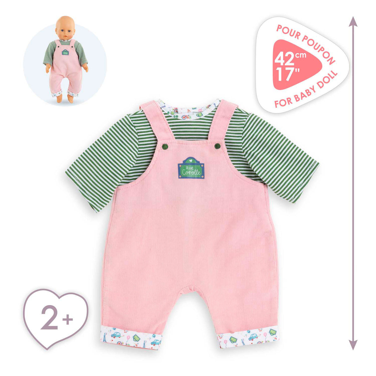 Corolle T-Shirt und Overall für Babypuppe, 42 cm