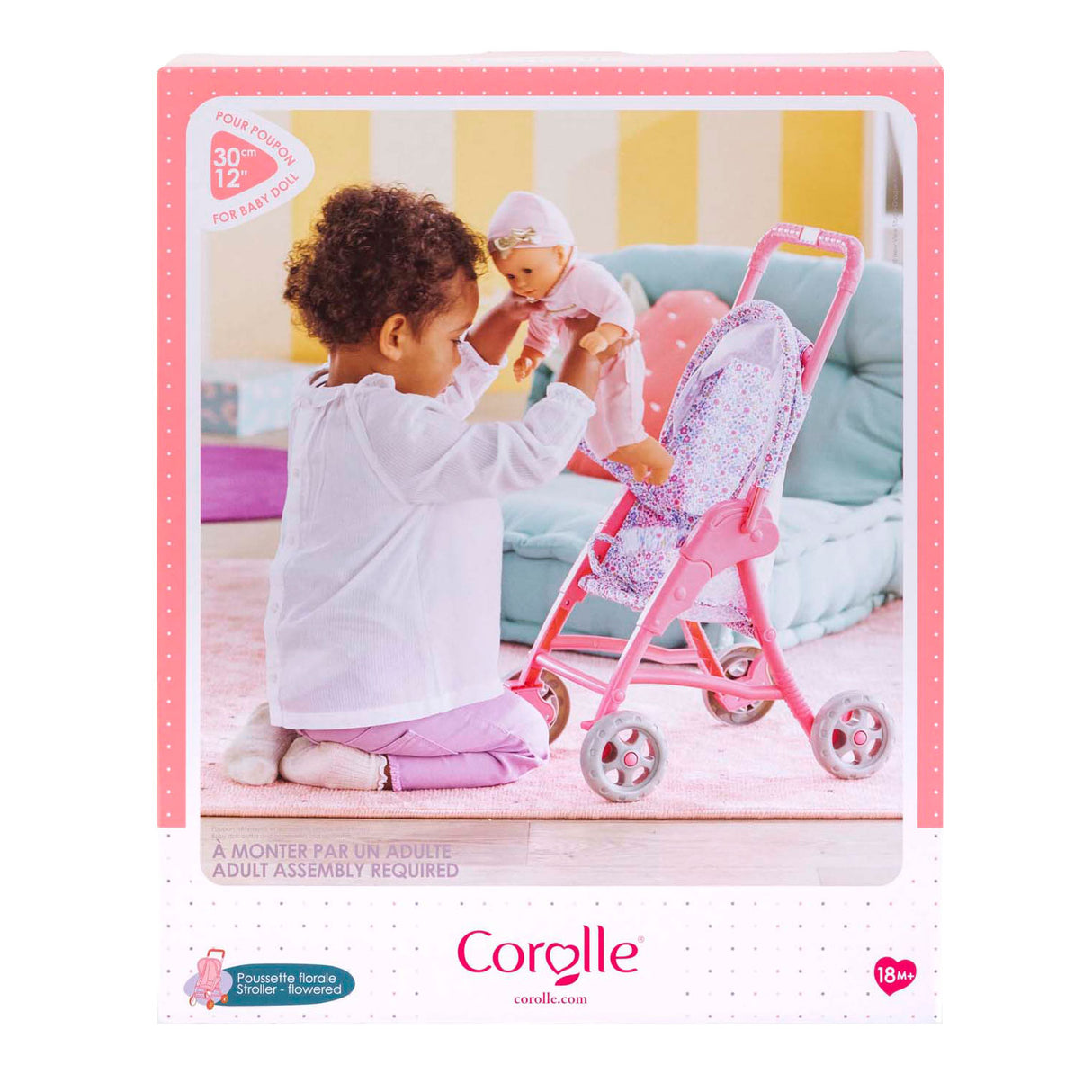 Corolle Kinderwagen Blumen für Babypuppe, 30cm