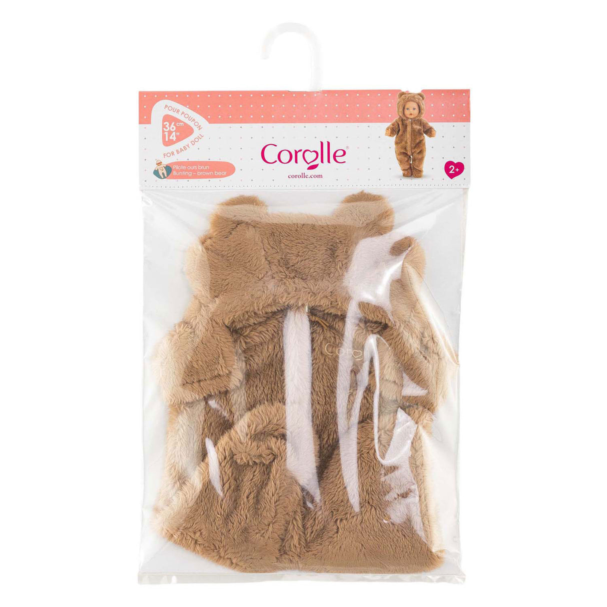 Corolle poppenkostuum bruin berenpakje 36cm zachte onesie.