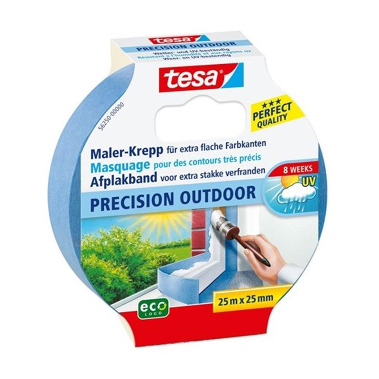 Tesa Abdeckband für den Außenbereich, 25 mm x 25 m