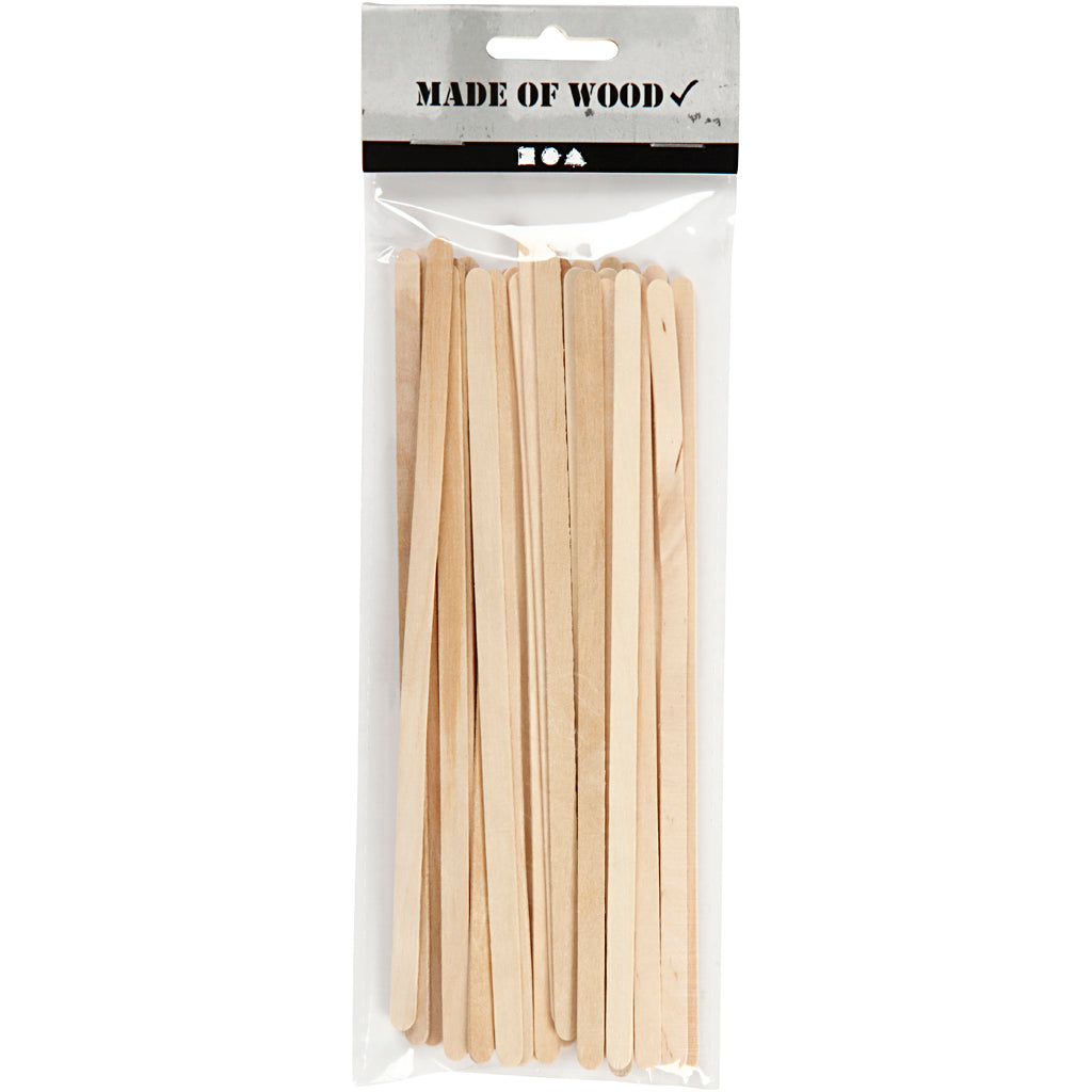 Creativ Company Holz-Bastelstäbchen lang, 30 Stück (19x6mm)