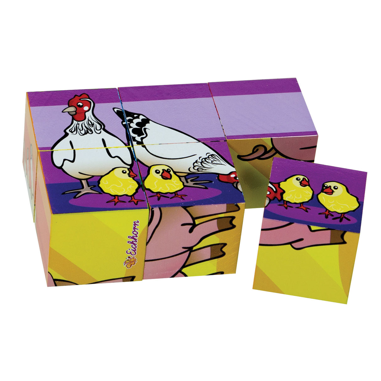 Eichhorn Blockpuzzle, 6 Teile.