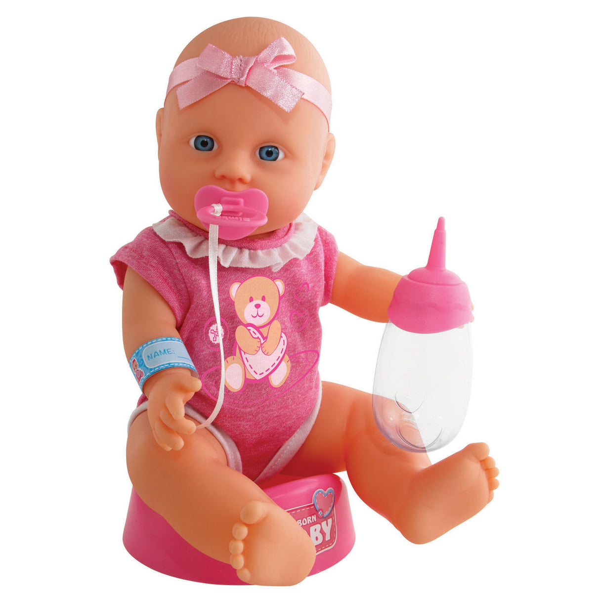 Neugeborene Babypuppe mit Zubehör, 4-tlg.