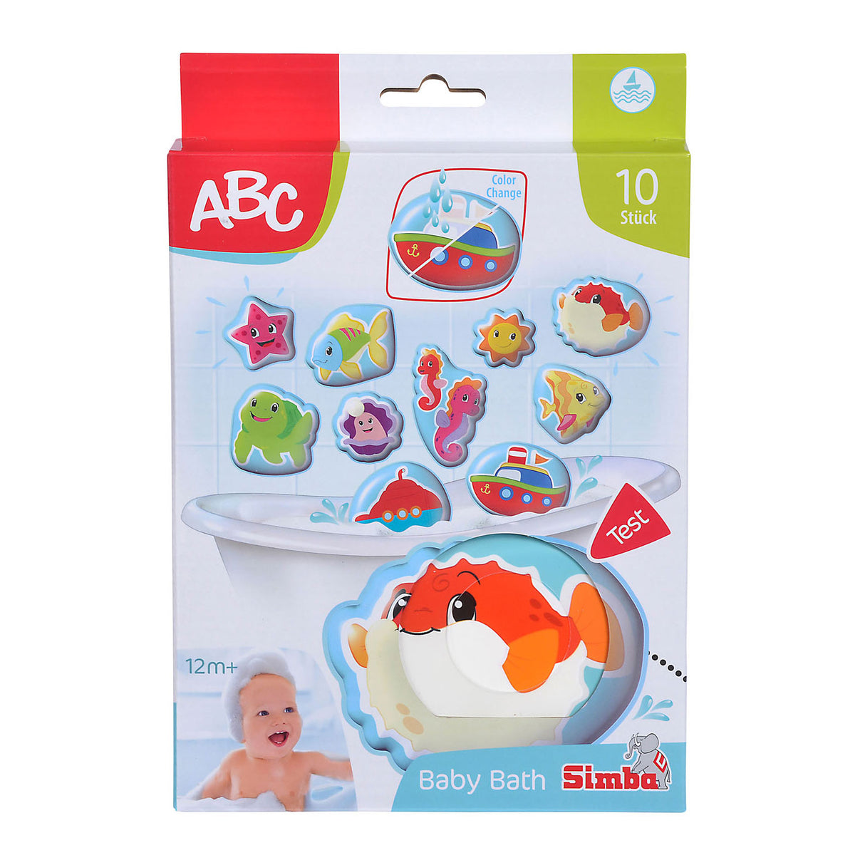ABC magische Badespielzeuge Meerestiere, 10-tlg.