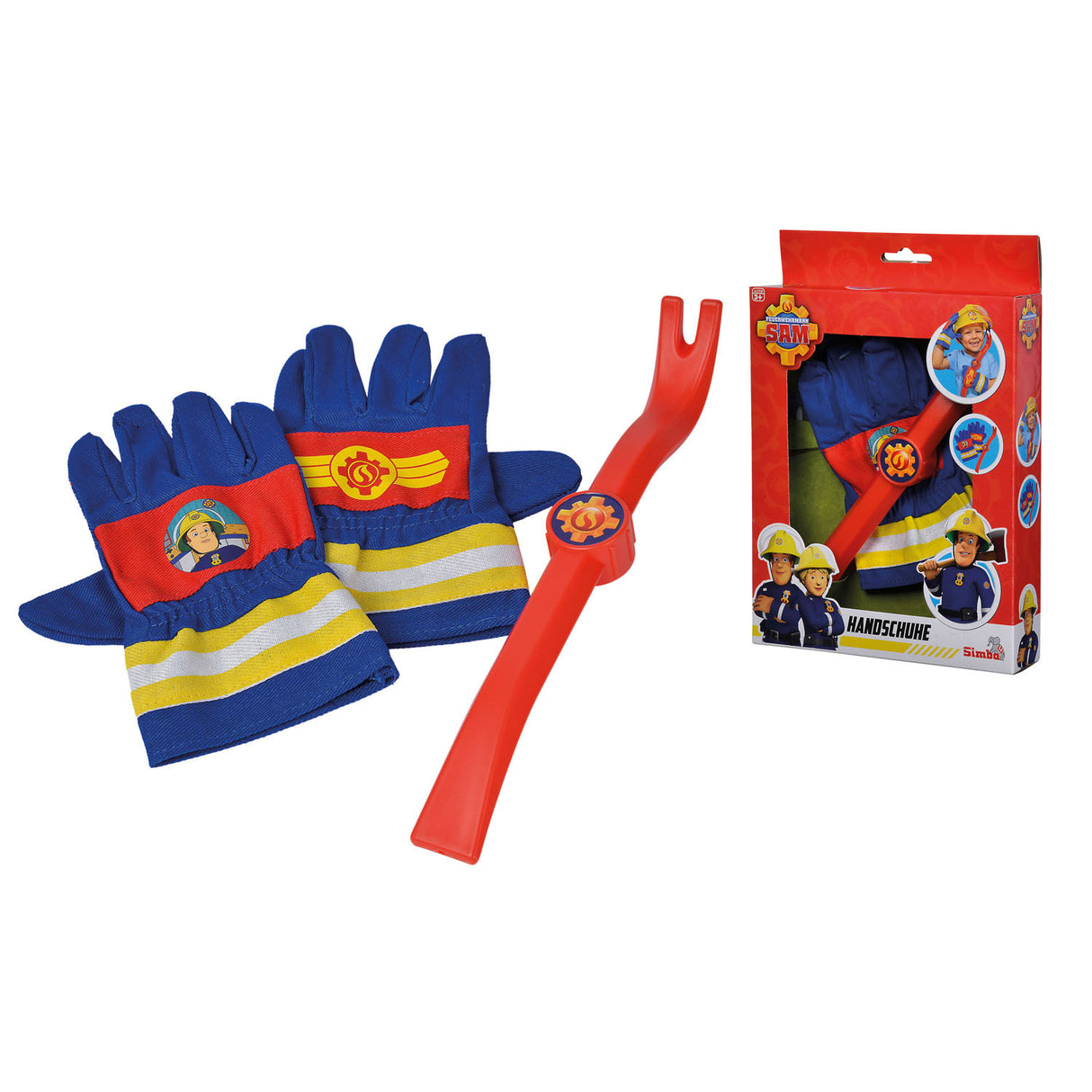 Simba -Feuerwehrmann Sam Handschuhe und Brechstange