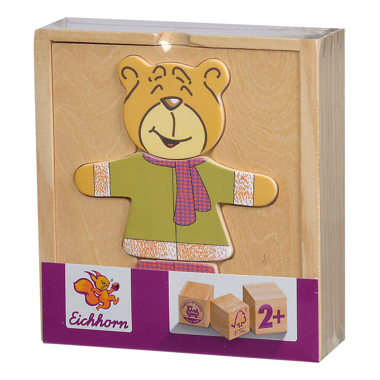 Eichhorn Holzpuzzle Bär, 20-tlg.
