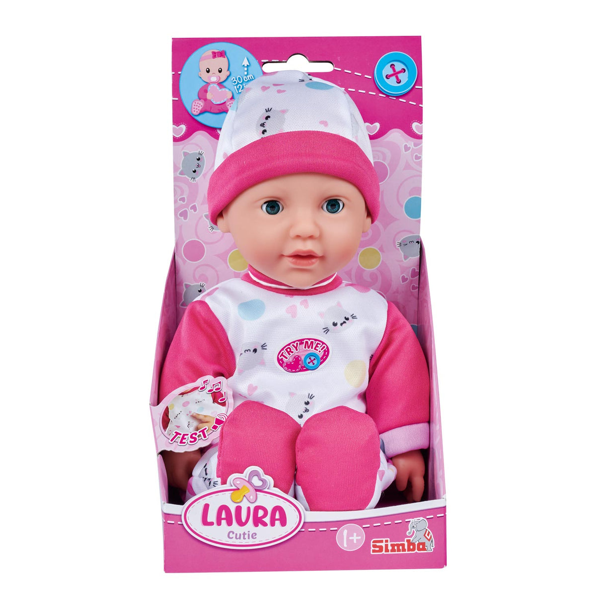 Simba Babypuppe Laura Cutie, 30cm