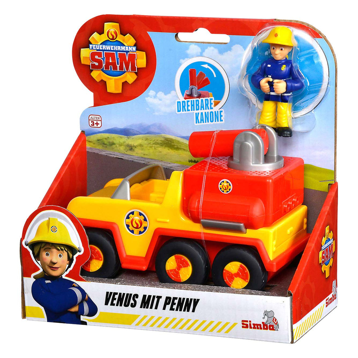 Simba -Feuerwehrmann Sam Venus Feuerwehrwagen mit Jenny Figur