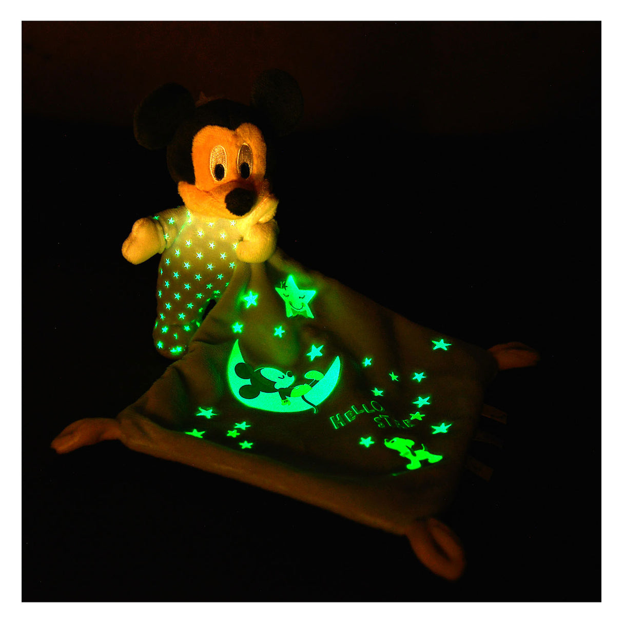 Simba Disney Mickey Mouse Glow in the Dark Doudou Sternen-Kuscheltuch