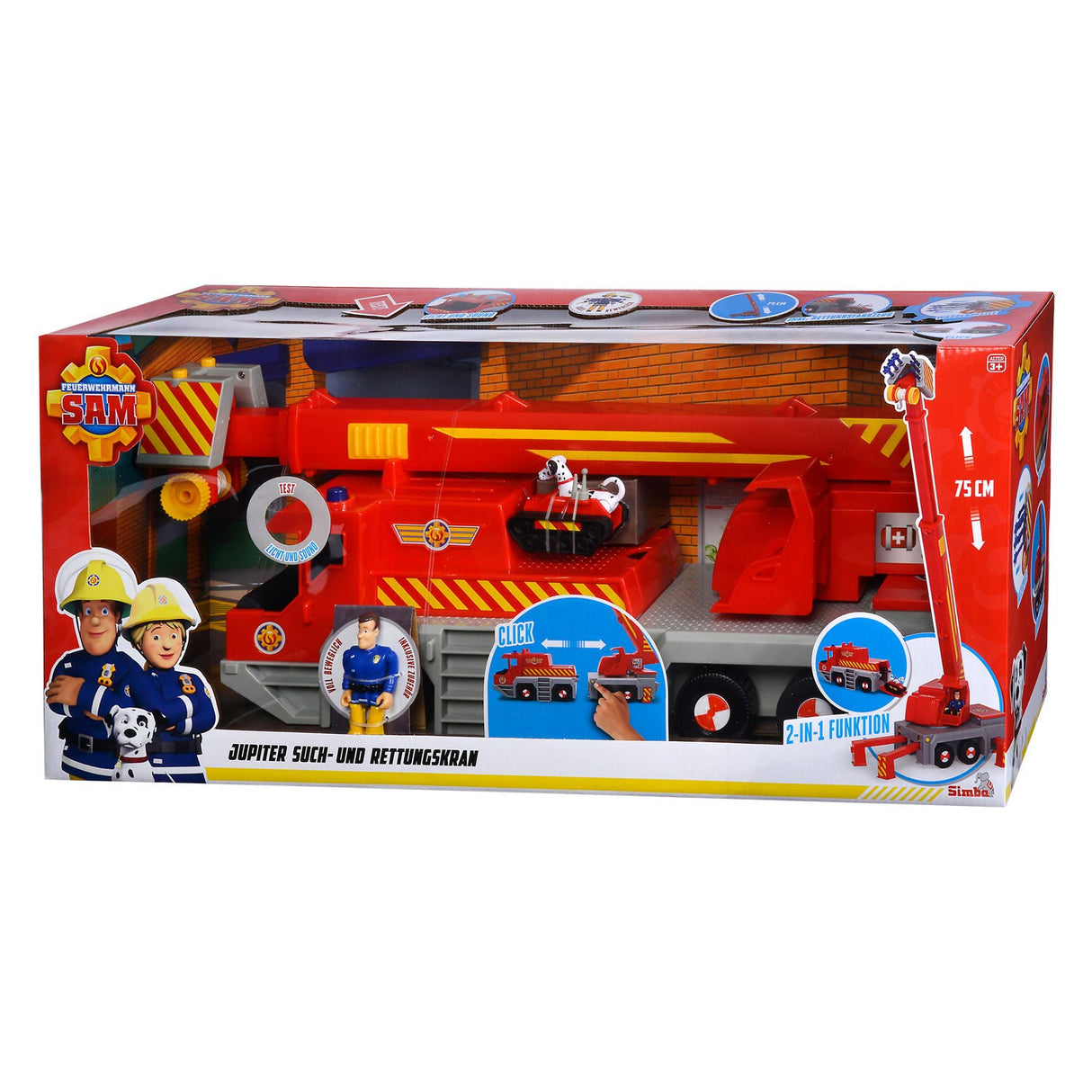 Simba Feuerwehrmann Sam Rettungskran 2in1