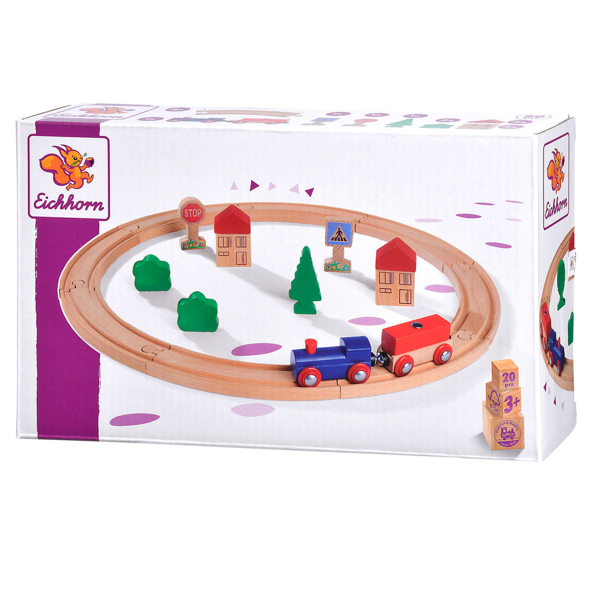 Eichhorn Bahngleis-Spielset, 20-teilig.