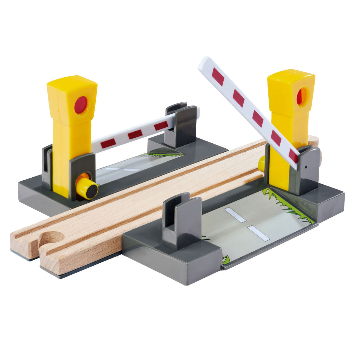 Eichhorn Bahngleise Bahnübergang mit Schranken, 3 Teile.