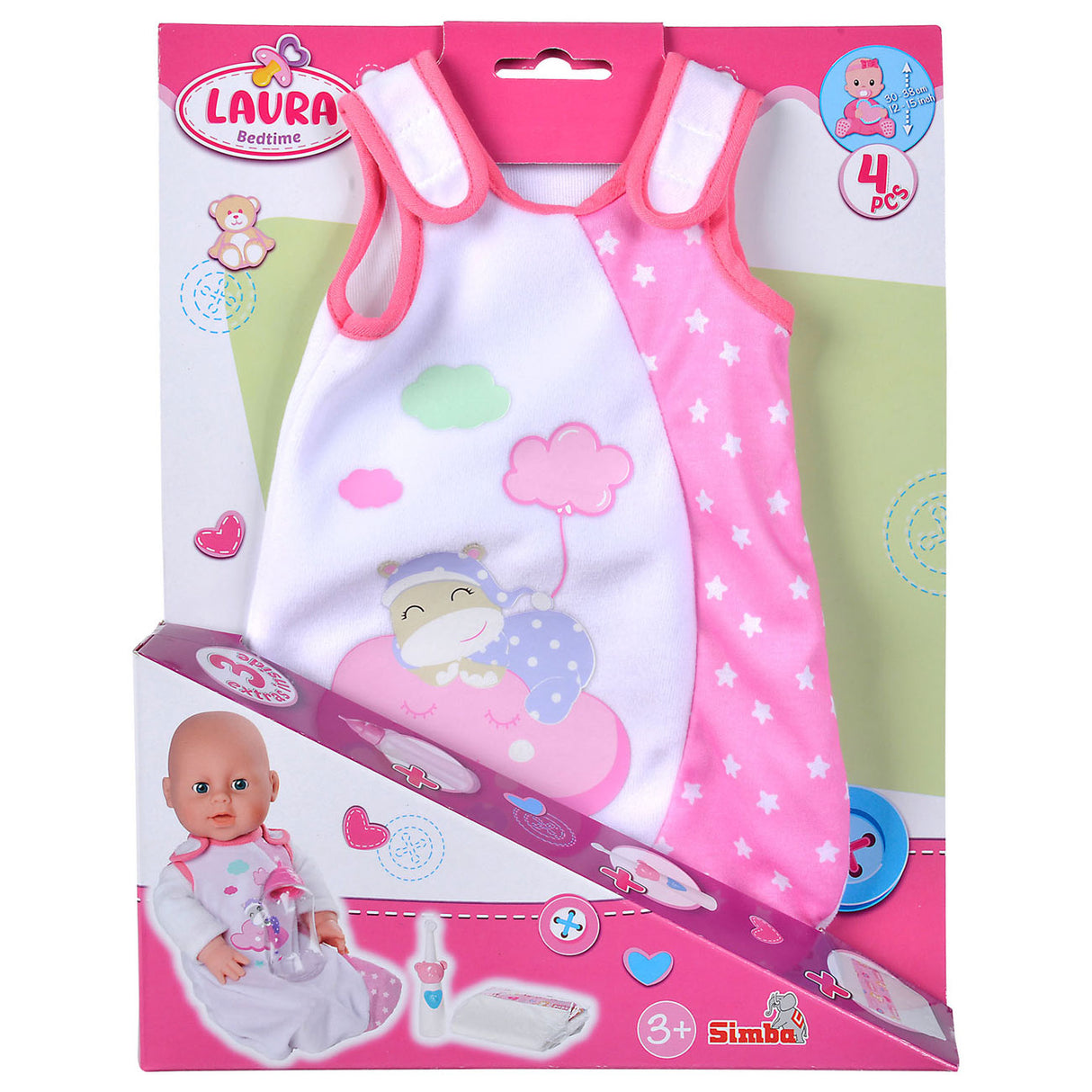 Simba Laura Babypuppen-Schlafset und Zubehör