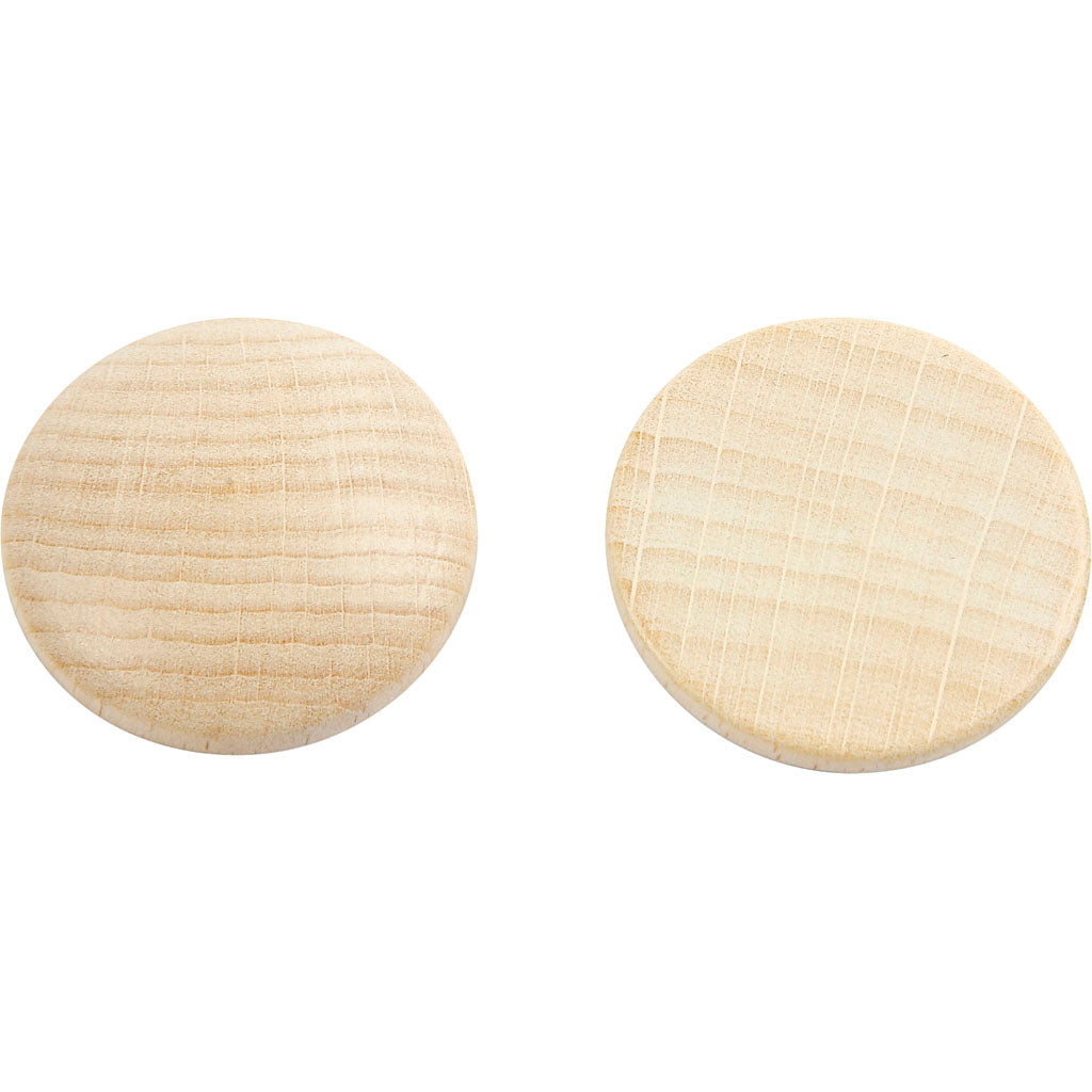 Creativ Company Holzknöpfe, D 30 mm, Stärke 6 mm, 150 Stück 1 Box