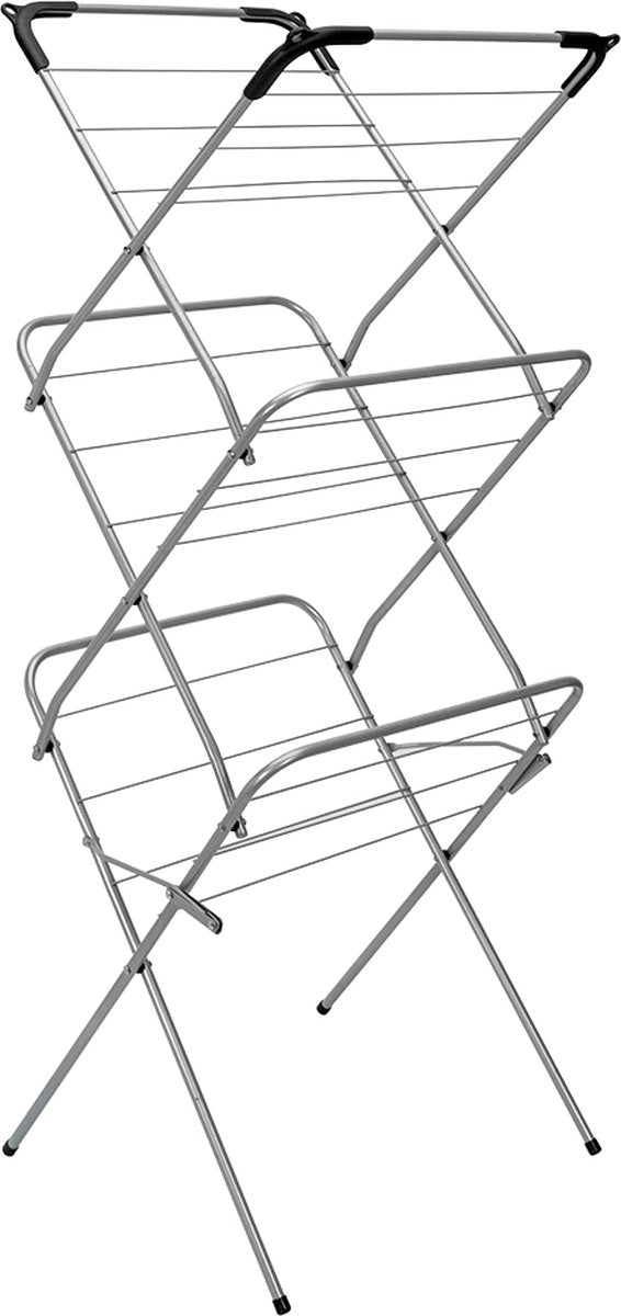 Tomado-Metaltex Tomado Metaltex Concerto Slim Droogrek 9,5 m Silber mit Klammern für Bekleidungsbügel