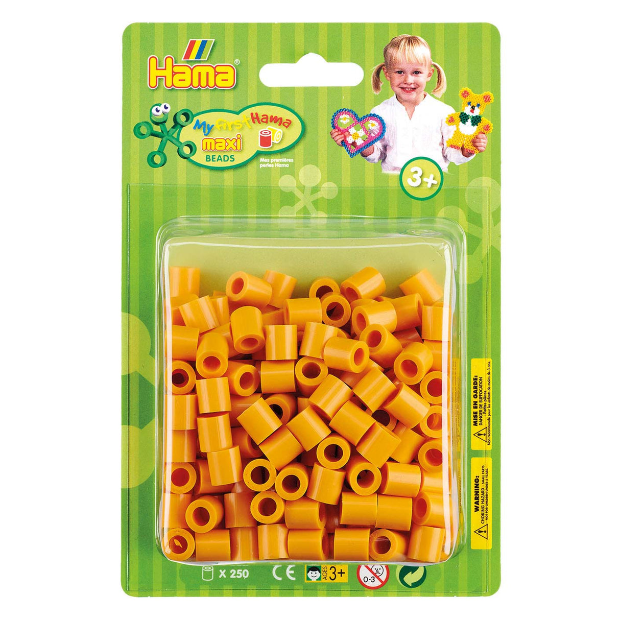 Hama Maxi-Bügelperlen Teddybär braun, 250 Stk.