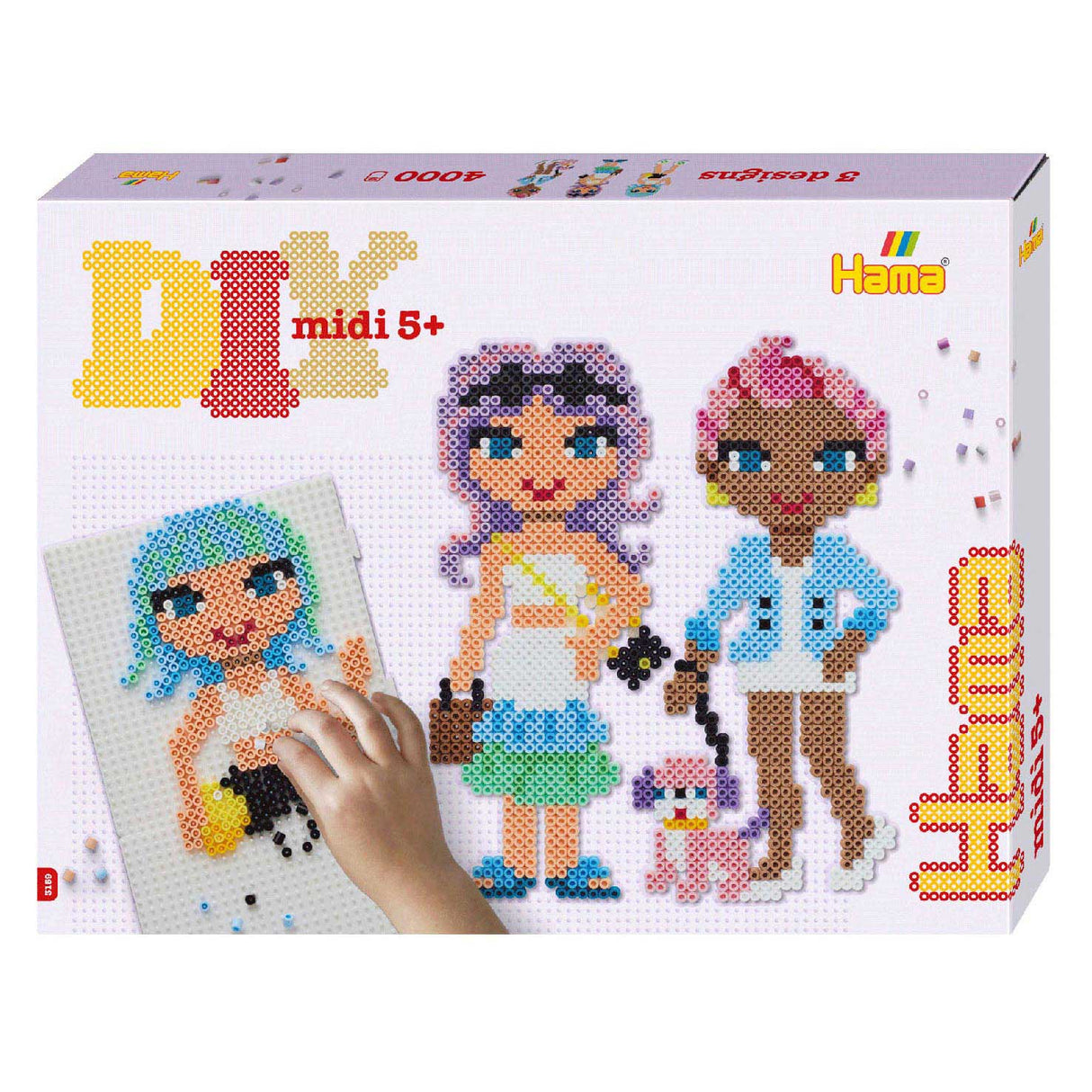 Hama Midi-Bügelperlen-Set Geschenkbox – Fashion Girls, 4000-tlg.