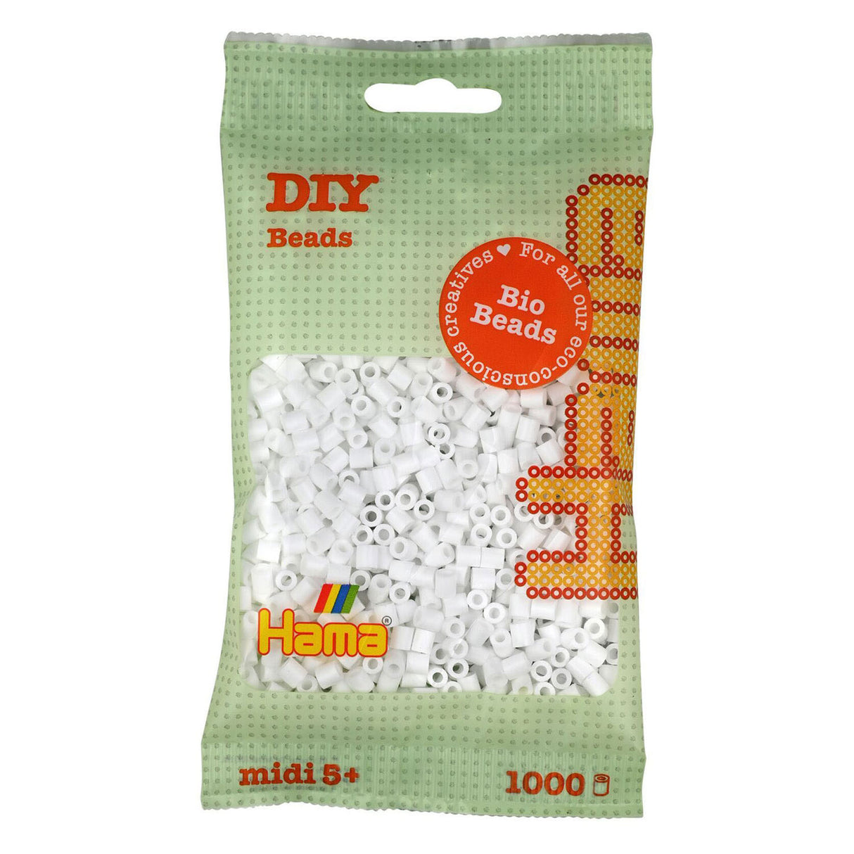Hama Bio String Perlen - Weiß (001), 1000st.