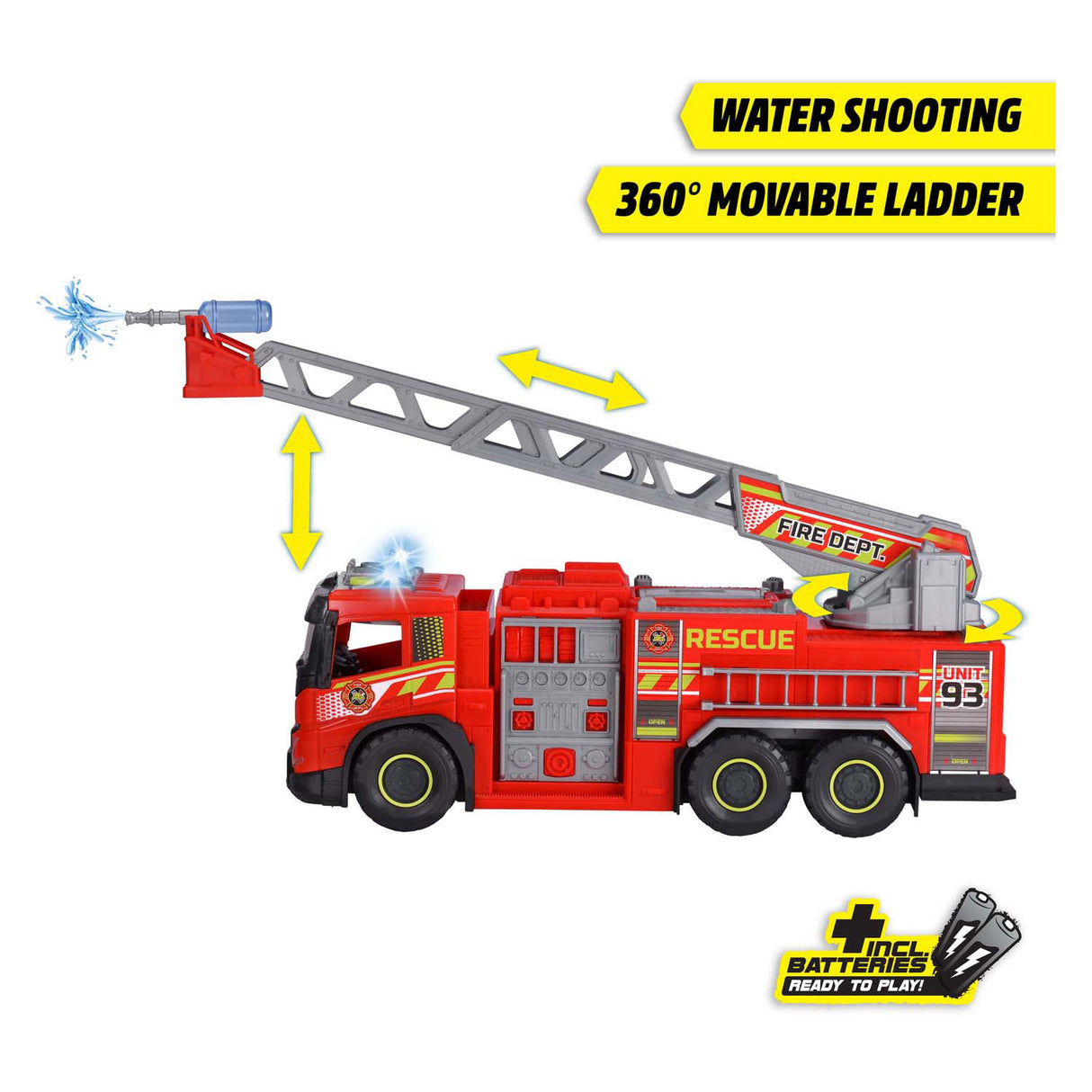 Dickie Toys - Volvo Giant Fire Truck - Feuerwehrauto - Licht und Ton - Rettungsdienste - ab 3 Jahren