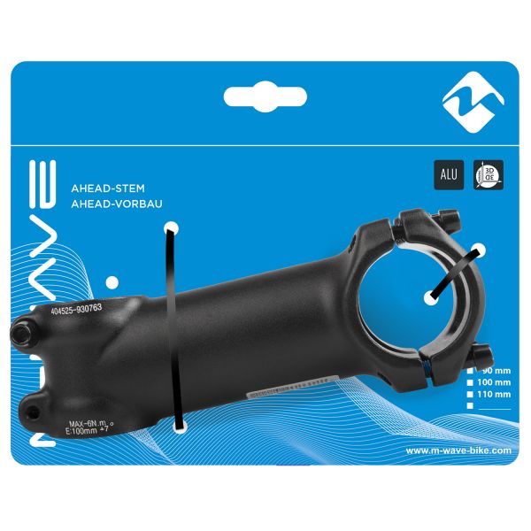 M-Wave A-Head-Stammzoom 28,6 100 31,8 mm-schwarz