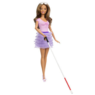 Barbie-Puppe Fashionista mit lila Kleid