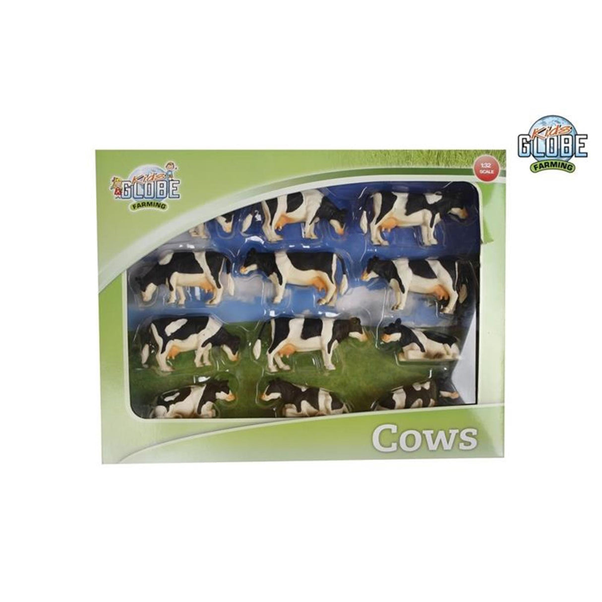 Kids Globe Cows, 12st 1:32