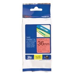 Labeltape brother tze461 36mmx8m zwart rood