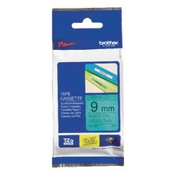 Labeltape brother tze721 zwart, groen 9mmx8m