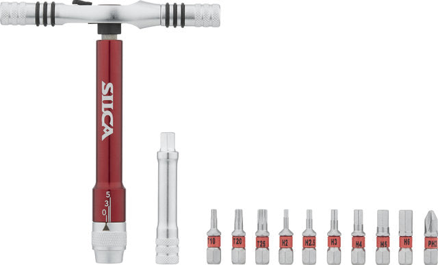 Silca Ratschenschlüssel-Set T-Ratsche + Ti-Torque-Kit T-Schluesel T-Ratsche Drehmoment-Kit