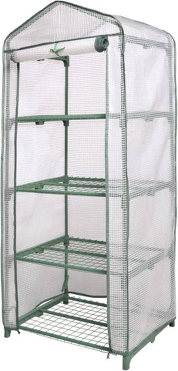 Natur – Gewächshaus – H160 x 69 x 49 cm – mit 4 Regalen