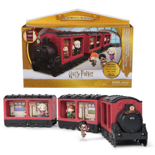 Zauberwelt Harry Potter, Micro Magic Moments Hogwarts Express Tragetasche für Sammelfiguren mit 3 Figuren