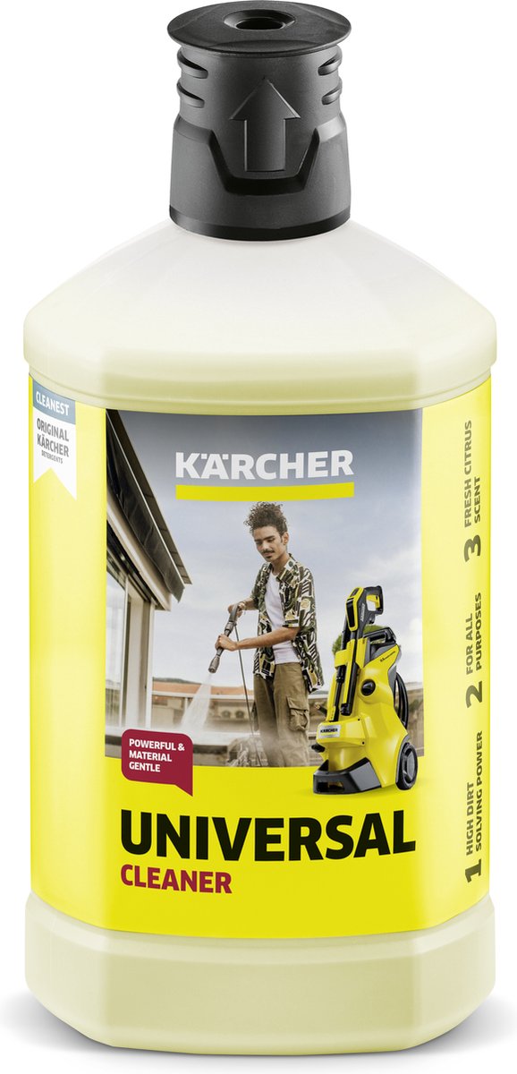 Kärcher Allzweckreiniger RM 626, 1 Liter Reinigungsmittel Plug 'n Clean - Hochdruckreiniger - Universalreiniger - pH-neutral