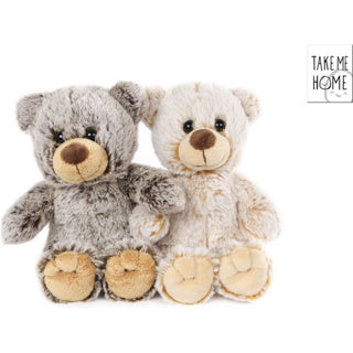 Nimm mich mit nach Hause, Kuschelbär mit Babyplüsch – braun, 25 cm