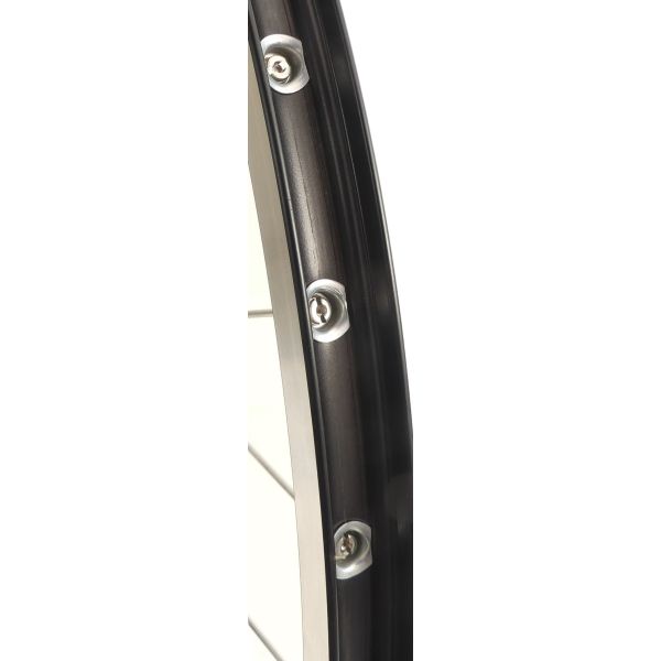 Hinterrad 28 622x19c Zac 19 Rand mit 7 8 Geschwindigkeitsfreien und Schnellspannern schwarz