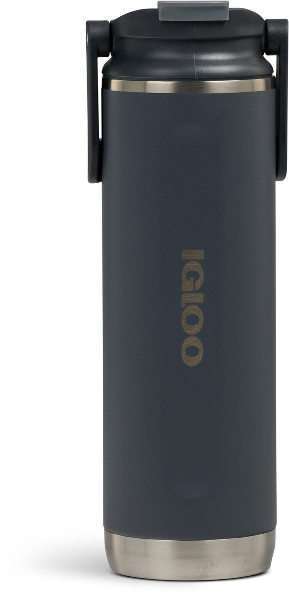 Igloo - Flip 'n' Sip - Trinkflasche - Trinkbecher - Schwarz -600ml - Thermoskanne