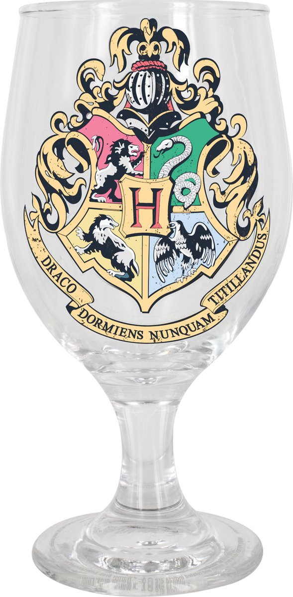 Paladone Hogwarts Wappen Farbwechselndes Trinkglas – Offizielles Harry-Potter-Glas für Kaltgetränke, dekoratives Sammlerstück –
