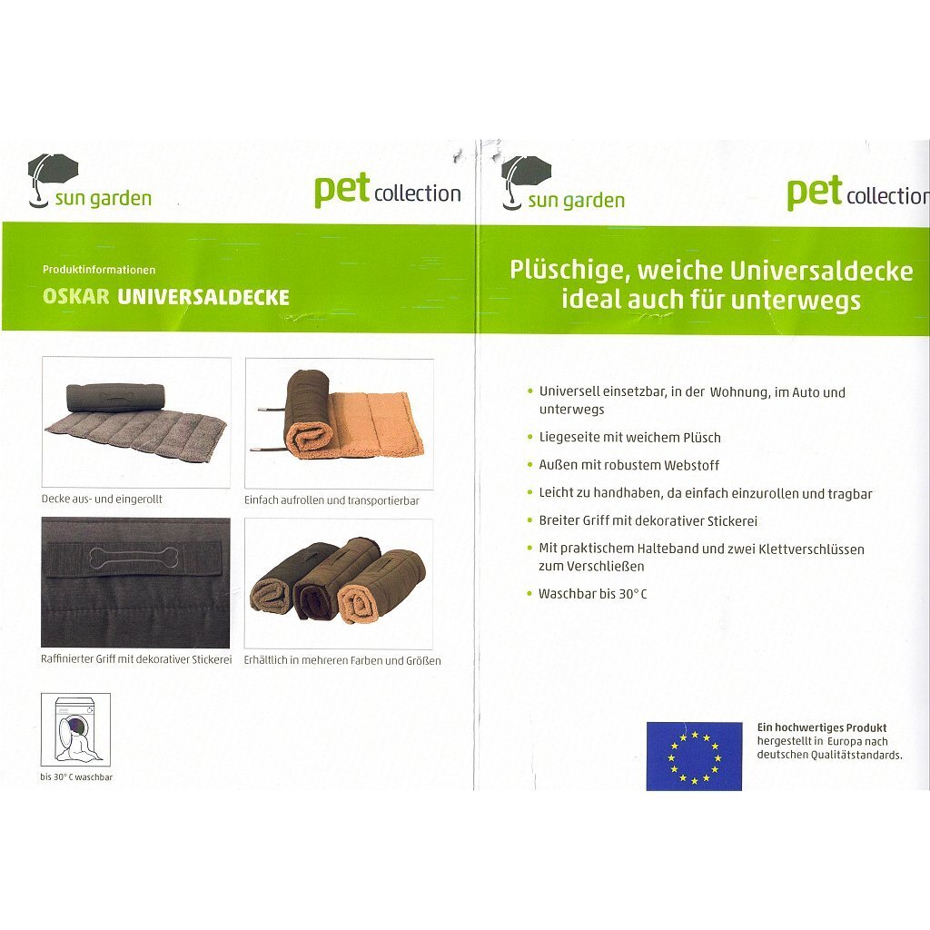 Sun Garden Oskar Roll-Hundedecke 100x65x4 cm dunkelbraun