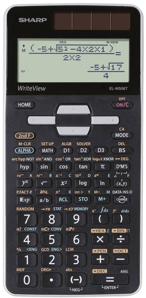 Wissenschaftlicher Taschenrechner von Sharp – elw506tgy – Schwarz – 1x LR44-Batterie – sh-elw506tgy