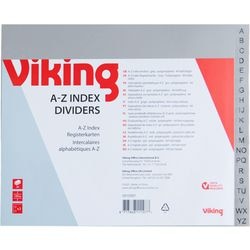 Alfabetische tabbladen viking a5 120micron grij 20set 2 gaten a-z