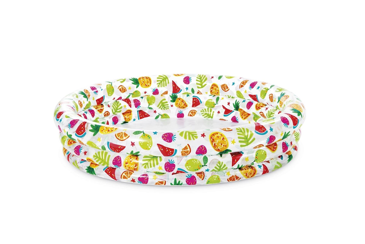 Intex Schwimmbad 3 Ringe Fruchtdruck 132x28