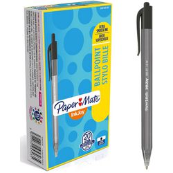 Balpen inkjoy 100rt papermate s0957030 medium zwart drukknop