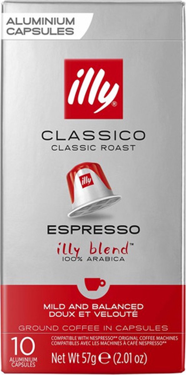 Illy Espresso Classico Kaffeetassen - Intensität 5 9 - 10 x 10 Kapseln