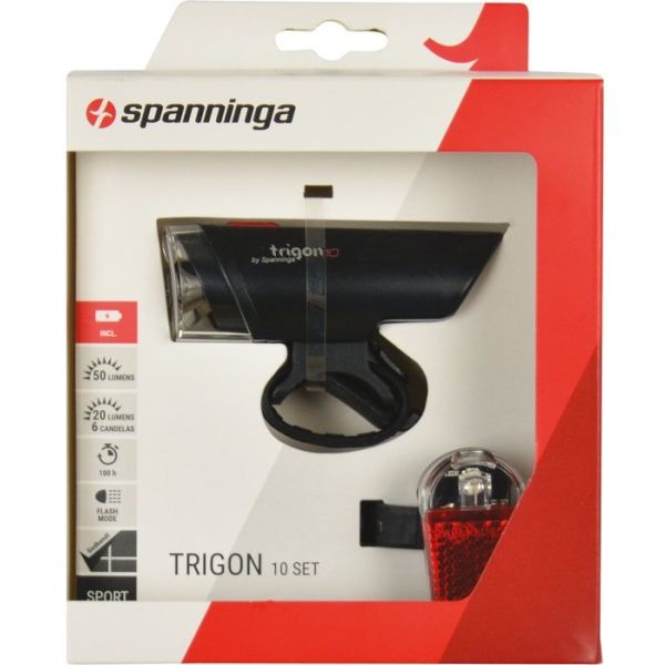 Beleuchtungsset Spanninga Trigon 10 xb + Pyro XB