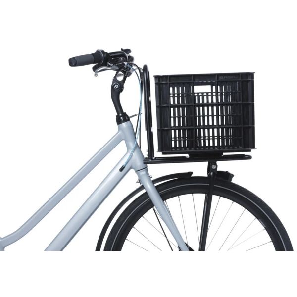 Basil Fahrradkiste l recycelter Kunststoff mik 40 Liter – schwarz