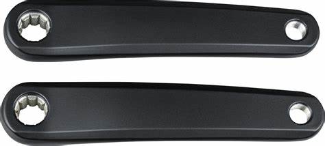 Kalloy Kurbelgarnitur links + rechts 170 mm Isis, inklusive Bosch Aluminium mattschwarz